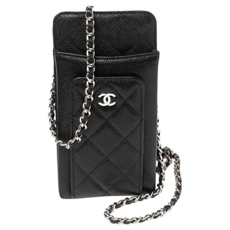 chanel phone holder black|chanel phone holder crossbody bag.